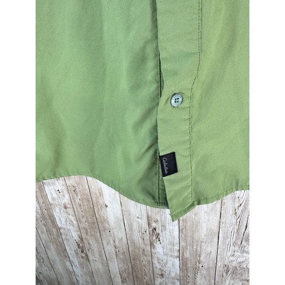 Cabelas Shirt Mens Sz 2XL Green Utility Pockets Light Weight Vented Button Up - Picture 4 of 7